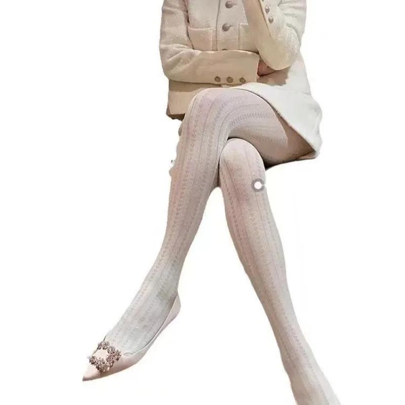 Lolita Vintage Tights Women Fashion Hollow Out Pantyhose Sculpted Mesh Women Stockings For Dress  Spring Legging