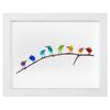 Sea Glass Rainbow Bird Ornament Wall Decoration Art Wall Hanging Birthday Gift Living Room Bedroom Ornament Decoration Crafts