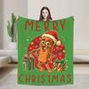 Marcus The Worm Ugly Christmas Plush Blanket Italian Brainrot Funny Throw Blankets for Home 150*125cm Ultra-Soft