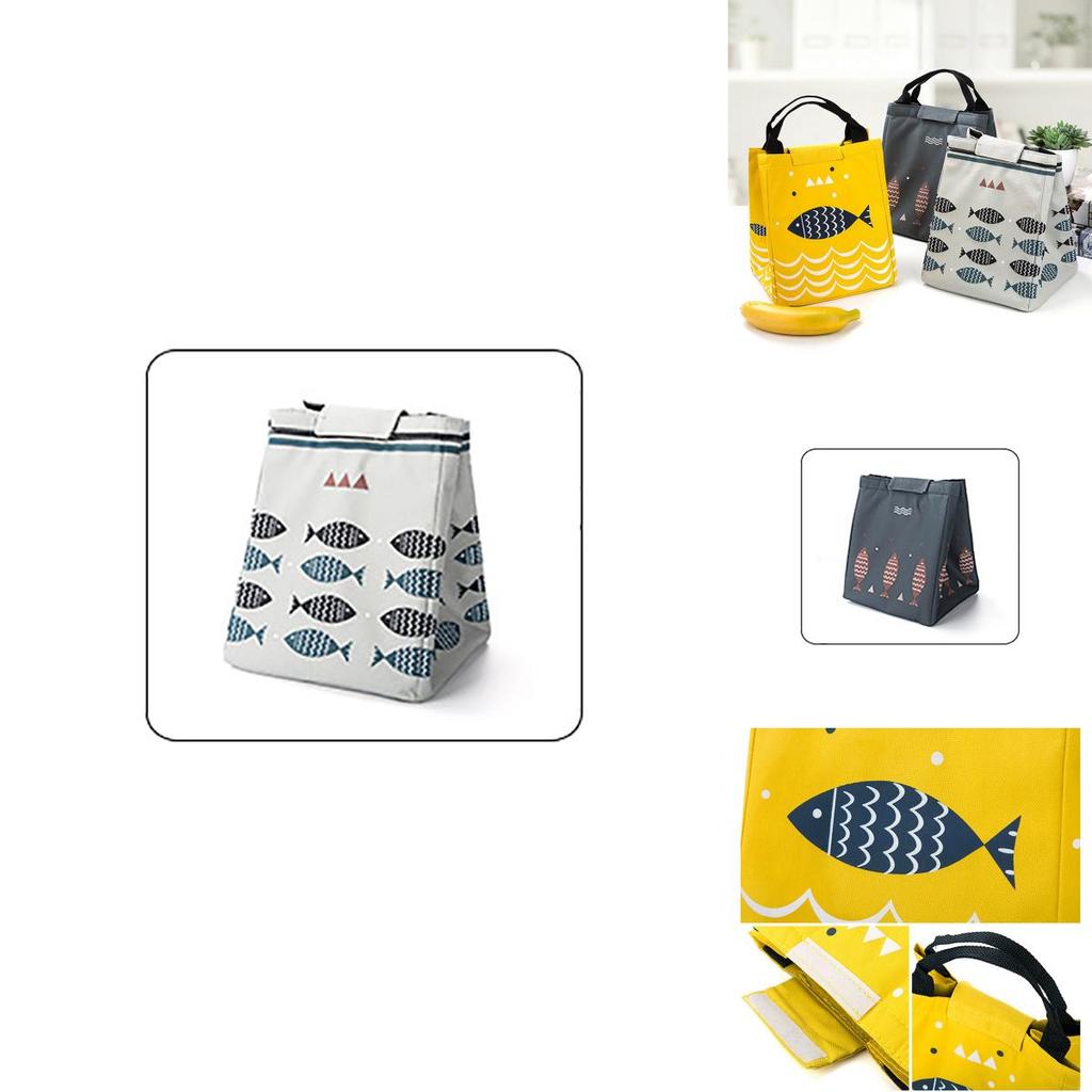 Artone Fish Oxford Reusable Lunch Bag With Thermal Insulation And Premium Material
