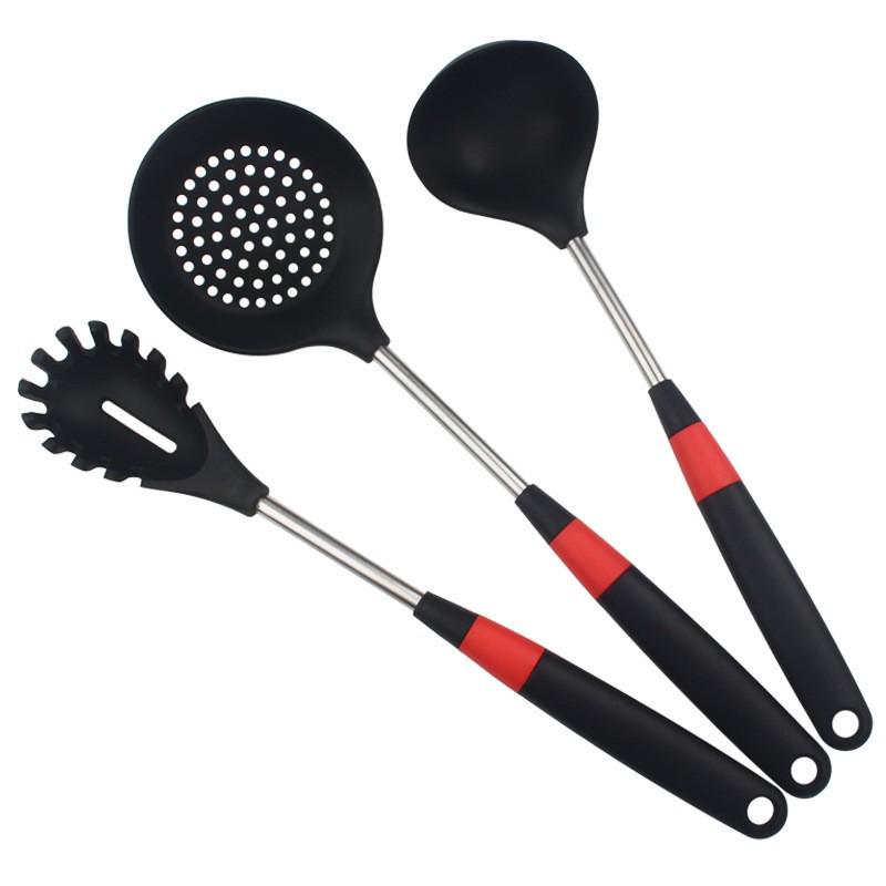 Silicone Spatula Set: Frying, Soup, Rice, Noodle Strainer, Hot Pot, Cooking Tools