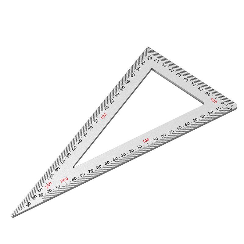 Stainless Steel Woodworking Triangle Ruler with 45°/90° Angles