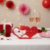 Art Craft Valentine Day Decorations Heart to Heart LOVE Ornaments Red Love Knot Ornament  Table
