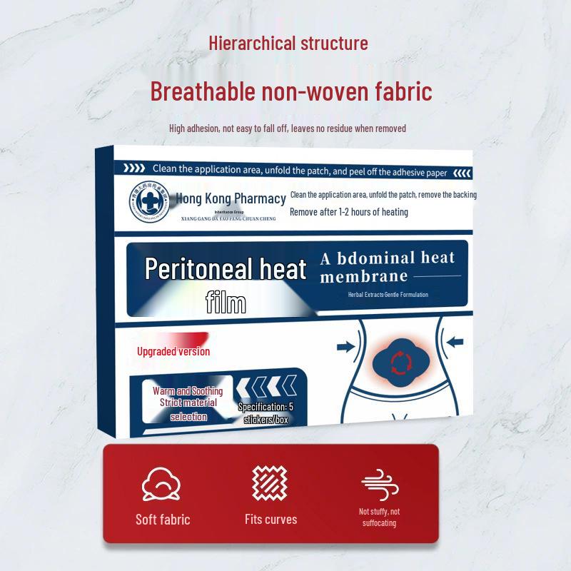 Plasture Abdominal cu Căldură de Pelin de Farmacie Hong Kong - Compresă Caldă Leneșă pentru Buric, Încălzire, Moxibustion și Slăbire.