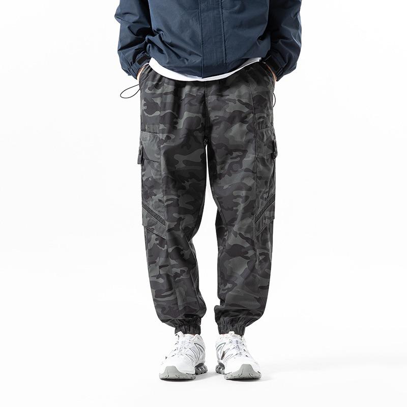 Outdoor Waterproof Soft Case Functional Charging Casual Pants Men's Pants Fashion Camouflage Loose Tied Feet Breathable Spring and Autumn