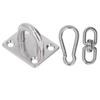 7 szt. Zestaw okuć do zawieszania hamaka ze stali nierdzewnej z klamrą zatrzaskową, śrubą, żaglem przeciwsłonecznym