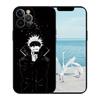 iPhone 15 Black TPU Case with Japanese Anime Painting, One Piece Pattern