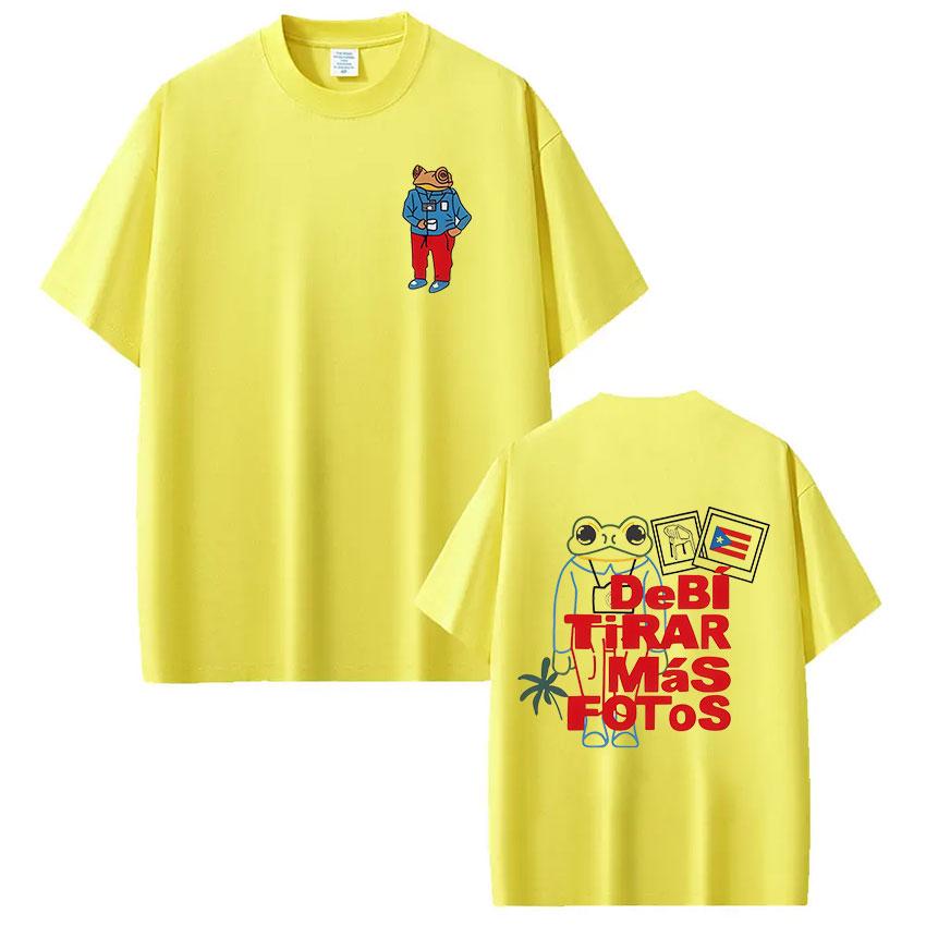 ZX Rapper Bad Bunny Tshirt Debi Tirar Mas Fotos DTMF T Shirts Mens Women Clothing Fashion Hip Hop Oversized Tshirt Streetwear