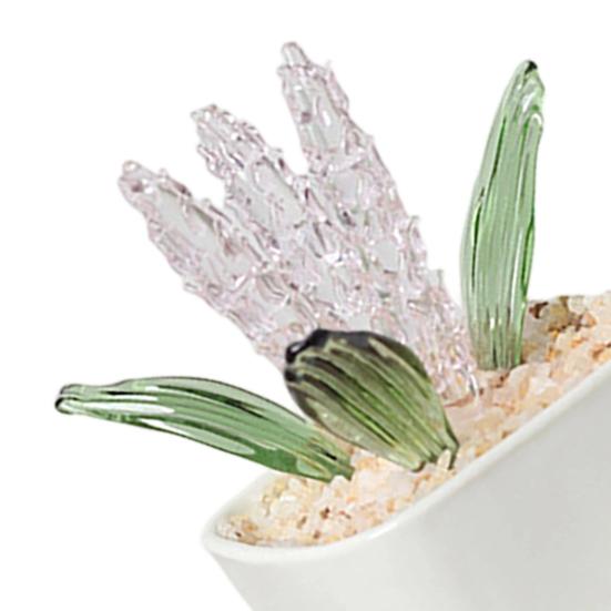 Artificial Potted Plant Handmade Colored Glaze Lavender Potted Plant