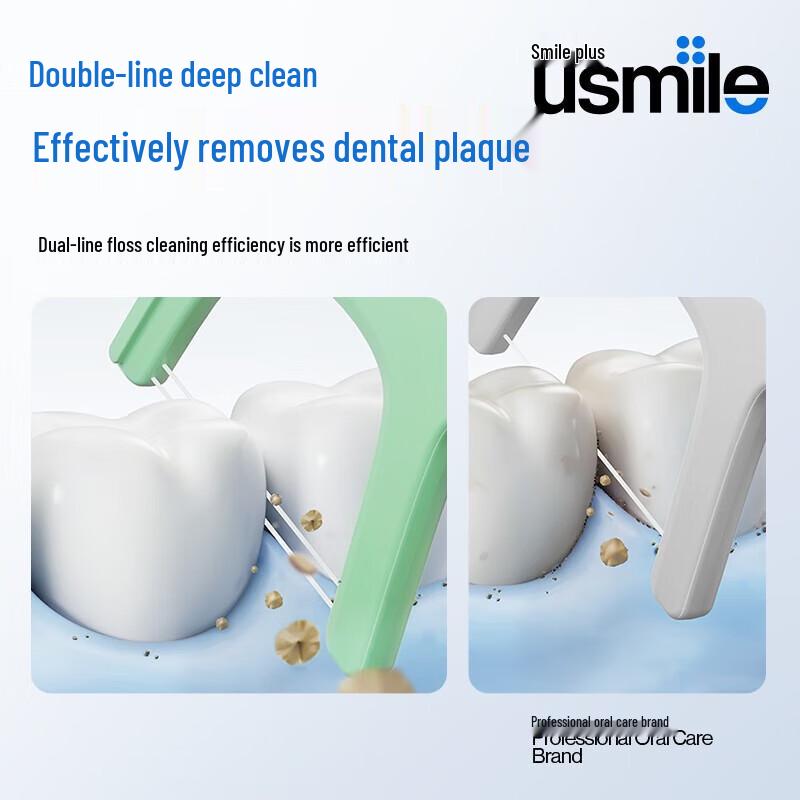 

Usmile Little Seahorse Double Line Dental Floss Picks