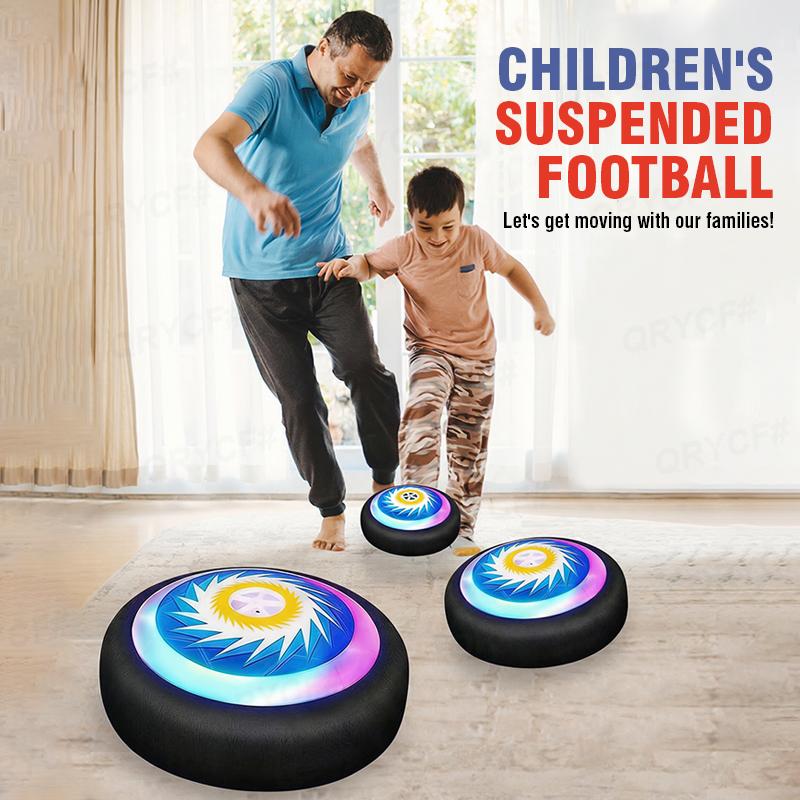 Double Football Goal Kids Toys Universal Ice Hockey With Air Cushion Suspension Football Belt Led Lights Adjustable Indoor Game