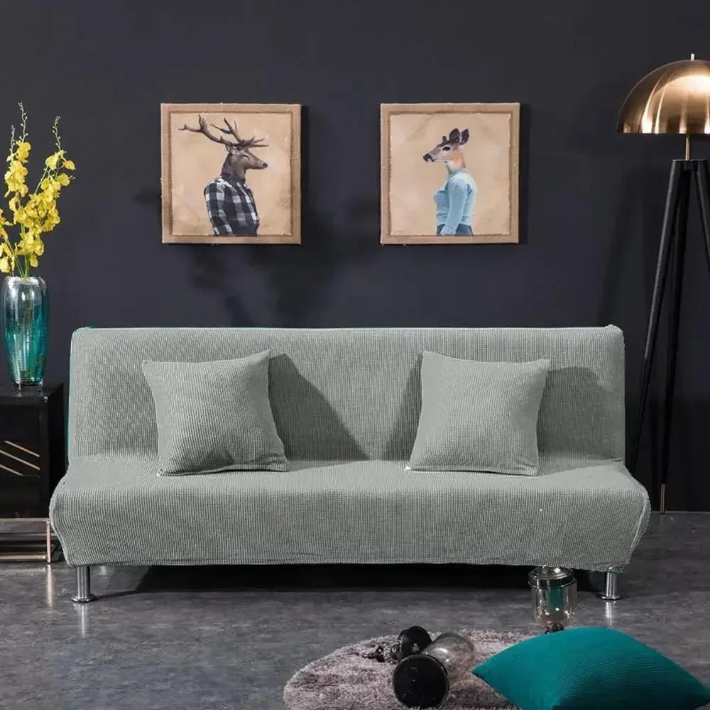 Svetanya Stretch No Armrest Futon Sofa Cover Armless Slipcovers 120-150cm 10570₽