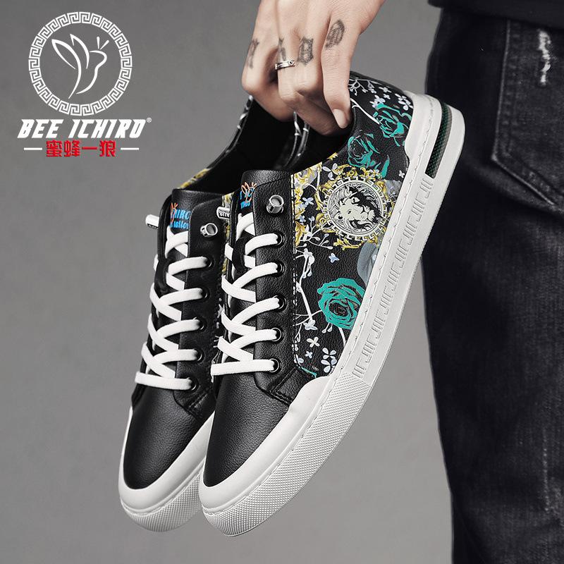 Men's shoes new summer four seasons lazy shoes casual leather shoes soft leather trendy shoes personality