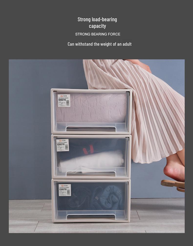 Drawer-Style Plastic Organizer Box: Multi-Layer Storage for Wardrobe & Clothing