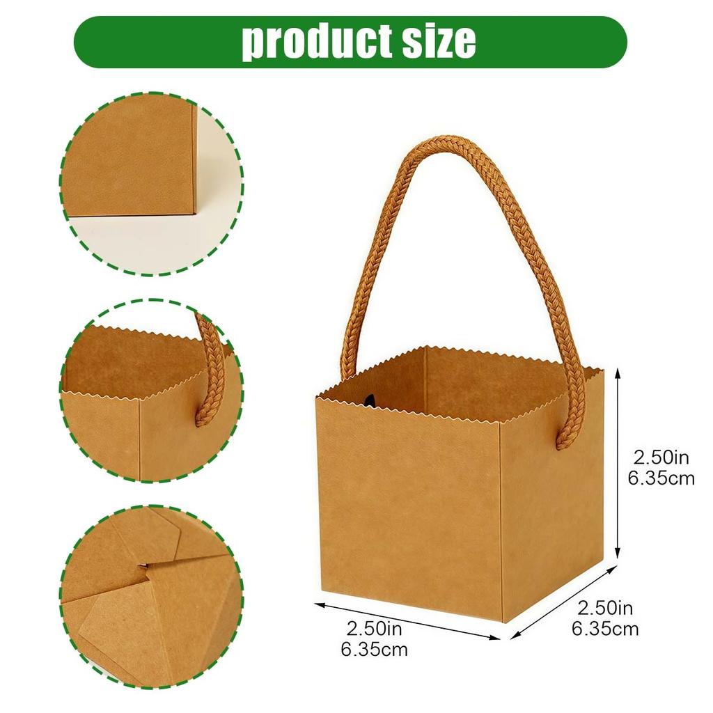 30 Pcs Paper Succulents Wraps Bags Gift Box Carrier Box Paper Gift Bags for Birthday Wedding Baby Shower Party Favors