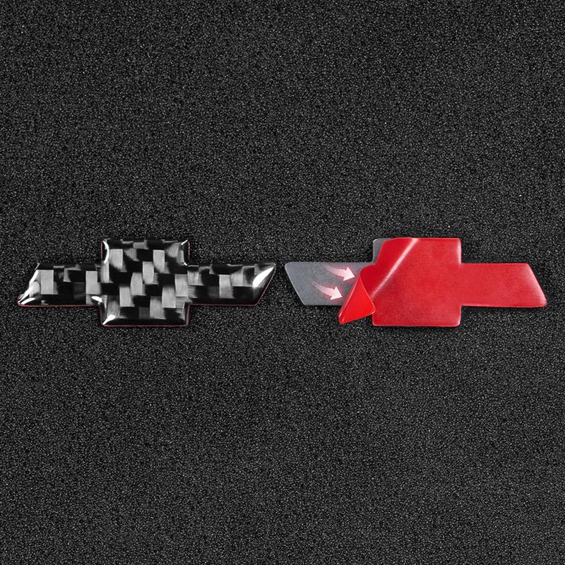YPX3 Carbon Fiber Car Steering Wheel Center Sticker Emblem for Chevrolet Sail Aveo Cruze Malibu Spark Orlando Captiva SS Trax Lacetti