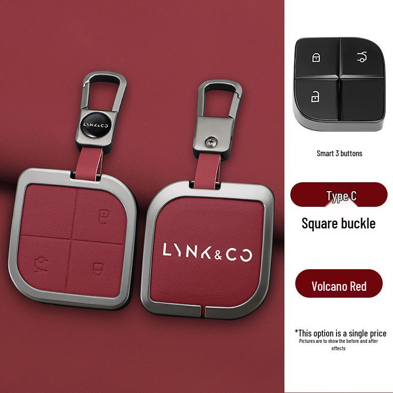 Lynk&Co 08 2023 Schlüsselhülle: High-End Metallgehäuse mit Lederschnalle