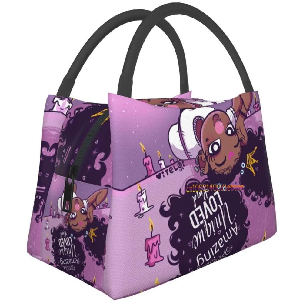 

Африканская женская многоразовая термосумка для ланча, большой изолированный ланч-бокс, прочная сумка-холодильник для ланча, сумки-тоут для девочек, офис, пикник 28x17x16CM синий