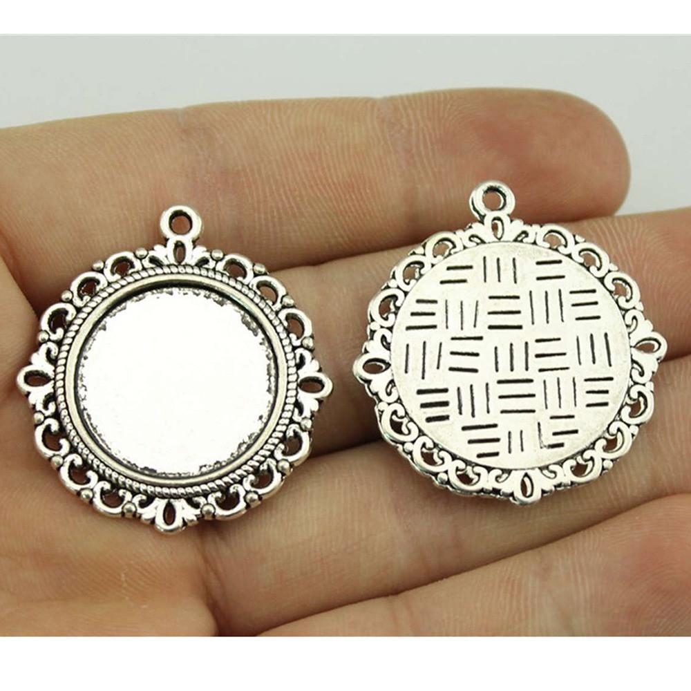 Hodí se pro kulatý 20mm skleněný kabošon Základní lůžko Podložka Bezel Doplňky Díly Chlapecké šperky Cool Dárky Pro