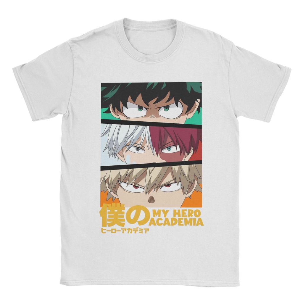 Anime Hero Eyes My Hero Academia T Shirts Men 100 Cotton Novelty TShirt O Neck Tee Shirt Short Sleeve Clothes Plus Size