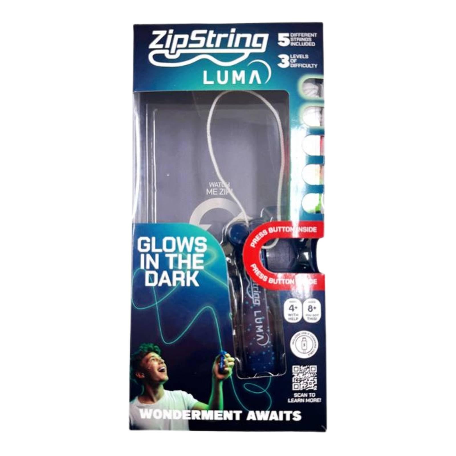 

ZipString LUMA LU-V3-04 Rope Launcher with Illuminated String and Clear Packaging, Authentic