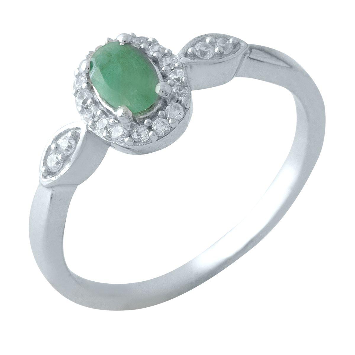 

Срібна каблучка з натуральним смарагдом 0.4ct (1971932) 17.5 смарагдовий