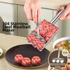 Meatball Maker With Scraper,304 Stainless Steel Ball Maker Tool For Beef,Chicken Meatball Scoop Maker Stainless Steel Kitchen
