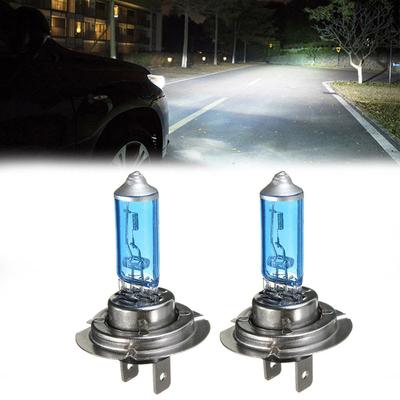 2PCS H7 55W/100W 12V 6000K plynové halogénové svetlomety biele žiarovky