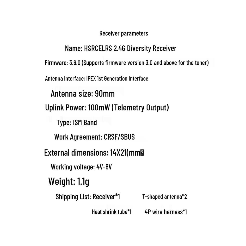 Sequoia RC 2.4G ELRS Diversity Receiver for FPV Drones