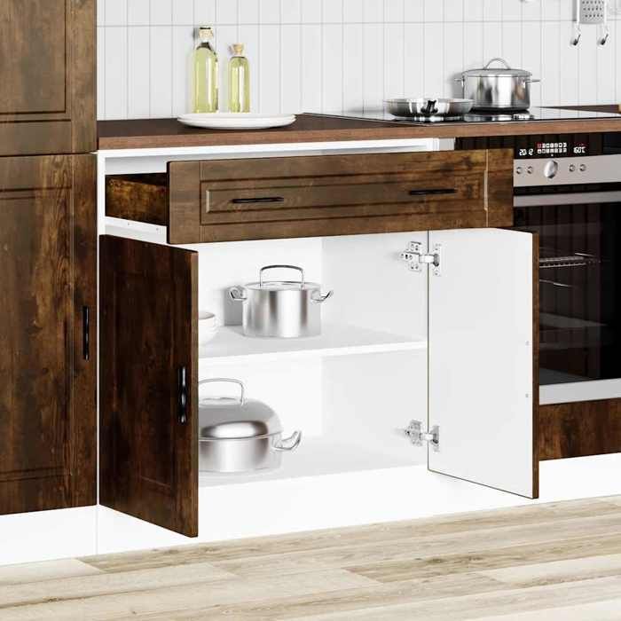 VidaXL Kitchen Cabinet Porto Smoked Oak Engineered Wood 853982
