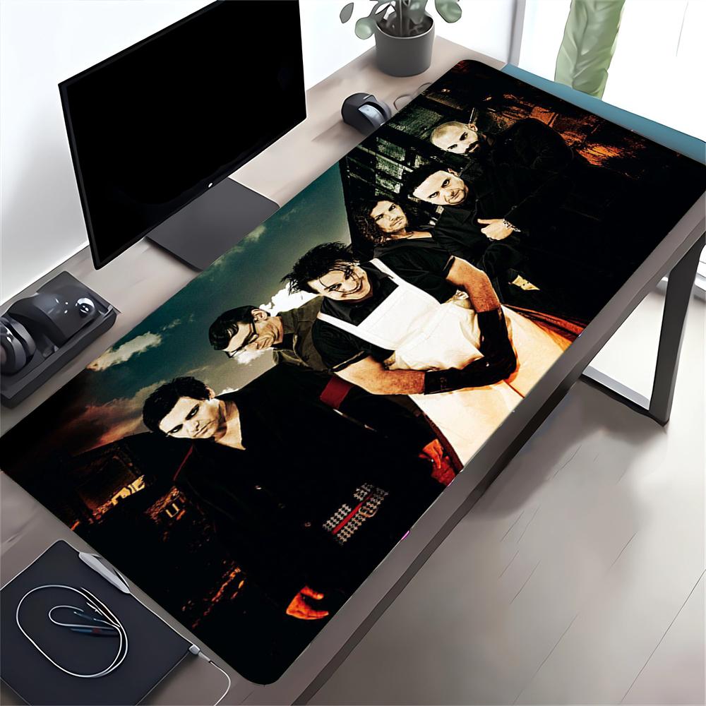 Dark Gothic Band Portrait Large Gaming Mouse Pad Nonslip Rubber Base Waterproof Desk Mat For Office Pc Laptop