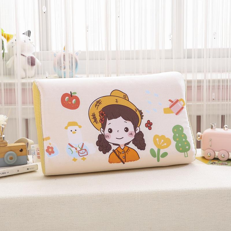 Новая детская латексная подушка из мультфильма Ice Silk, летняя студенческая домашняя латексная подушка из натурального латекса для шеи 27 * 44