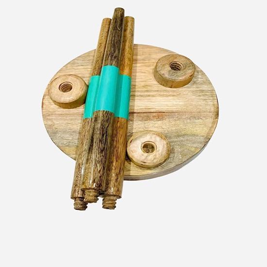 Wooden Side Table End Table Round Wooden Stool Tall Stool for Living Room, Dinning, Bed, Hotel Room 45.72 Cm Height and 30.48 Cm Diameter