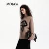MO&Co. Mushroom Pattern Alpaca-Blend Knit Sweater