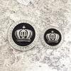Car Modification Metal Crown Sticker 3D Inlaid Diamond Car Sticker Round Crown Car Body Side Sticker Tail Sticker