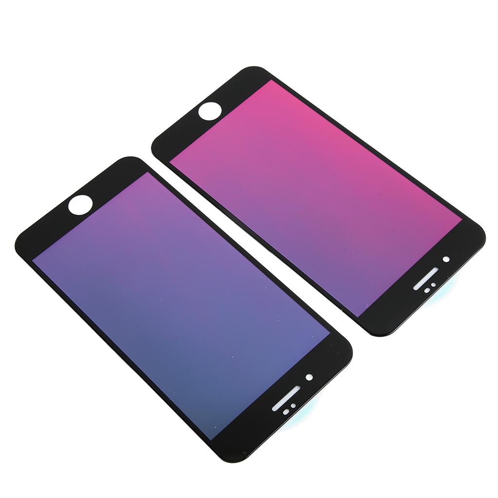 2 Stück Anti-Peeping-Displayschutzfolie aus gehärtetem Glas mit Farbverlauf für IPhone 7 Plus 8 Plus