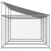 Vidaxl Gabbia per Cani, con Tetto e Porta, Grigia, 6x2x2 m, Acciaio