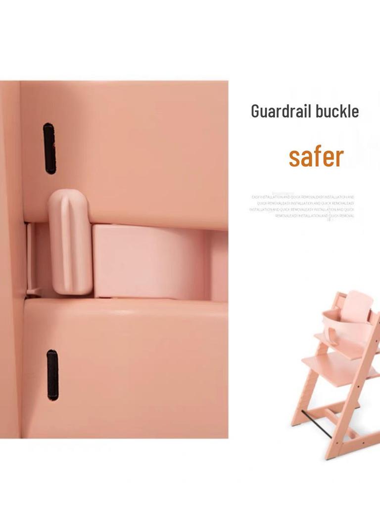 Compatible Children's Solid Wood High Chair Tray & Guard Rail for STOKKE Tripp Trapp, Eco-Friendly, Matches Original Design
