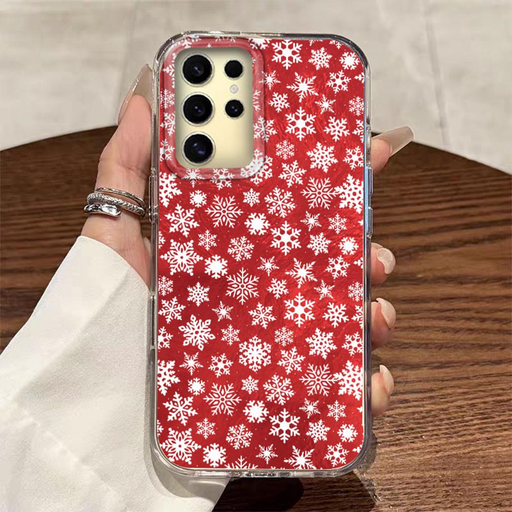 For Samsung Galaxy S25 Edge S24 S23 S22 S21 S20 FE Plus Ultra 5G Christmas Santa Claus Elk Gift Girl Shockproof Phone Case Cover