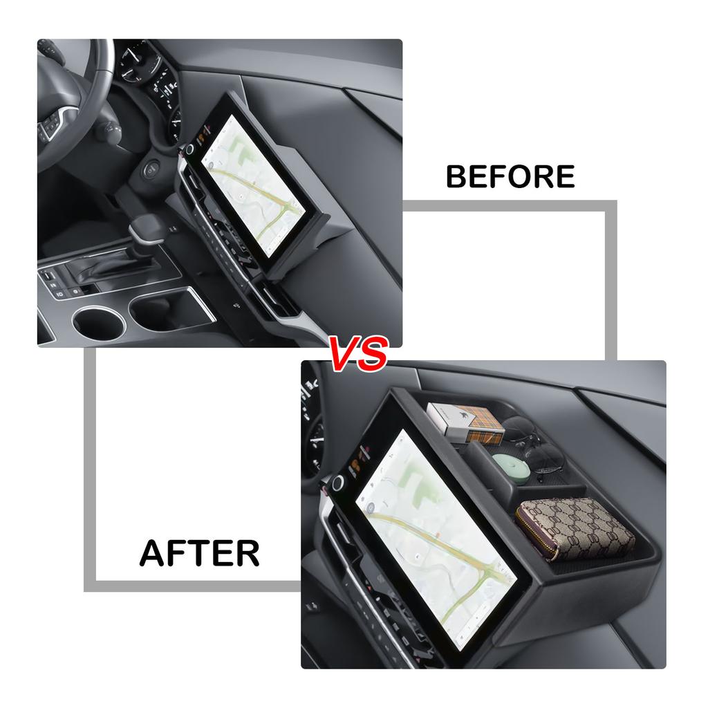 Mittelkonsolen-Armaturenbrett-Organizer hinter dem Bildschirm für Toyota Sienna 2025 XLE/XSE/Limited/Platinum 12,3-Zoll-Touchscreen-Ablage