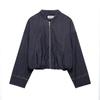 Za Export New Arrival Women's Clothing ZR Fashion Style Denim Pilot Jacket Outwear Culottes 2152576 2154576