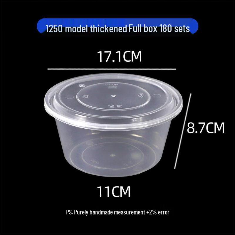 Handun Disposable Round Takeaway Bowls with Lids