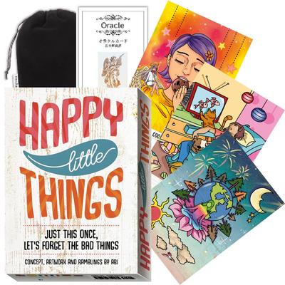Kancharo Oracle Cards 32 Pieces Tarot Fortune Telling Happiness Inspirational Cards Happy Little Things Inspirational Japanese Oracle Cards Basic