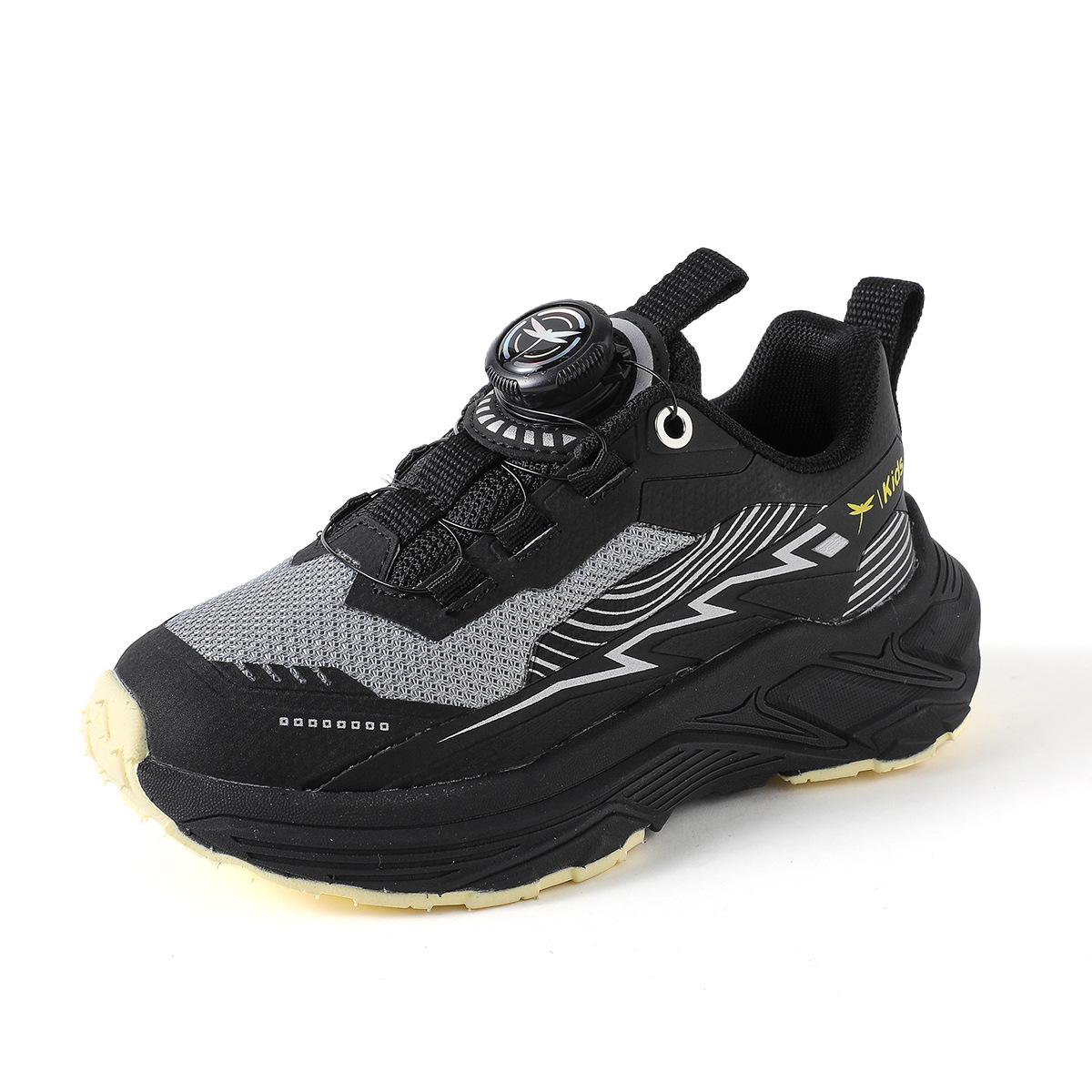 Red Dragonfly 2026 Spring Kids  Rotary Buckle Lightweight Running Shoes with Shock Absorption 27 чёрный