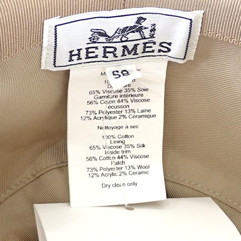 HERMES  H232031N_D158  hat beige cotton Women