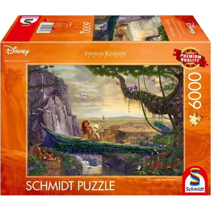 Puzzle 6000 Pièces Disney : Thomas Kinkade : Le Roi Lion, Retour Au Rocher De La Fierté