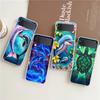 Phone Cover For Samsung Galaxy Z Flip 7 6 5 4 Case Transparent For Samsung Z Flip 3 Hard PC Shell Ocean Cute Dolphin Sea Turtle