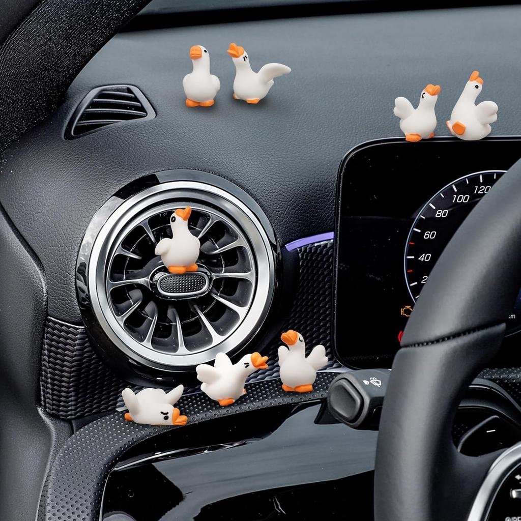 Goose Funny Car Dashboard Accessories, Cute Car Accessories For Women Interior, Mini Goose Figurine For Car Home Desk