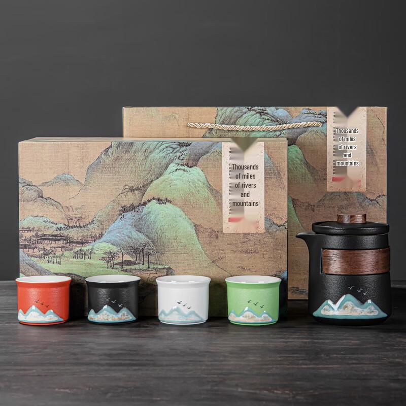 Thousand Miles Rivers and Mountains Tea Set