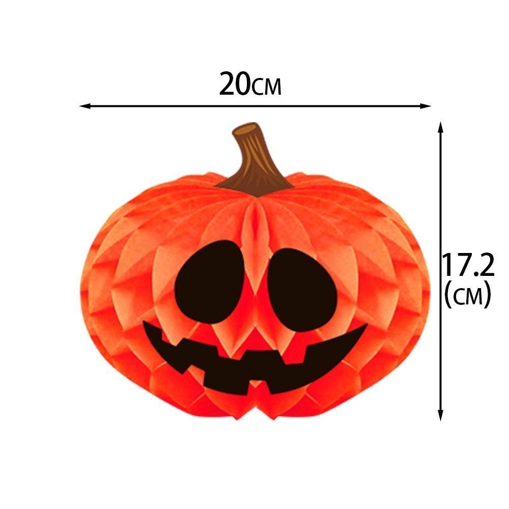 3D Honeycomb Design Halloween Honeycomb Ball Pendant Paper Craft Material Ceiling Mountable Hanging Halloween Ornaments